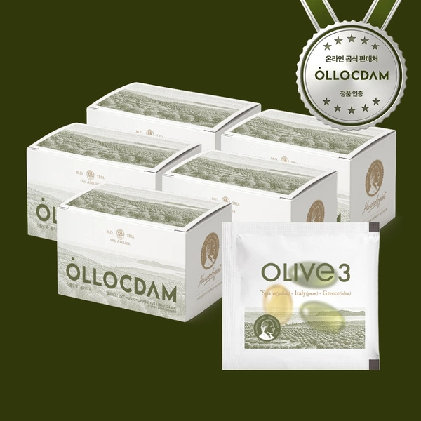 올록담 올리브3 EVOO 지중해 올리브오일 캡슐